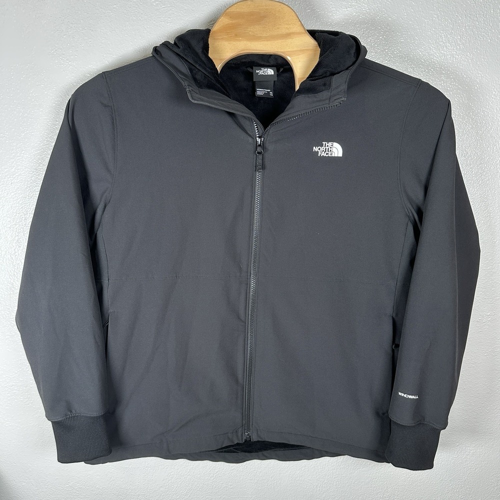 The North Face Shelbe Raschel Hoodie Jacket Sz XXL Black Zip-Front Fleece-Lined